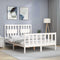 vidaXL Bed Frame without Mattress White 120x200 cm Solid Wood Pine