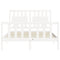 vidaXL Bed Frame without Mattress White 120x200 cm Solid Wood Pine