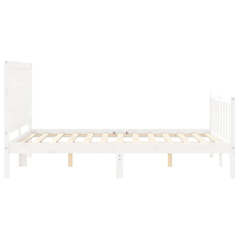 vidaXL Bed Frame without Mattress White 120x200 cm Solid Wood Pine