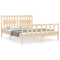 vidaXL Bed Frame without Mattress King Size Solid Wood Pine