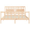 vidaXL Bed Frame without Mattress King Size Solid Wood Pine