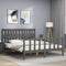 vidaXL Bed Frame without Mattress Grey King Size Solid Wood Pine
