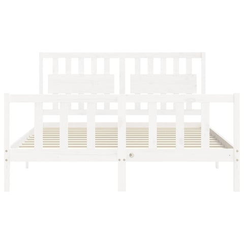 vidaXL Bed Frame without Mattress White 160x200 cm Solid Wood Pine