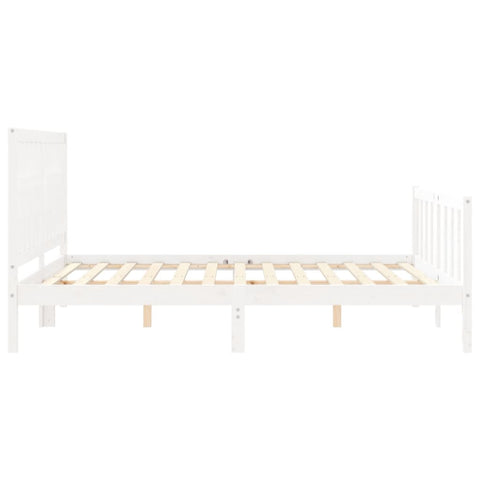 vidaXL Bed Frame without Mattress White 160x200 cm Solid Wood Pine