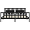 vidaXL Bed Frame without Mattress Black 200x200 cm Solid Wood Pine