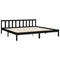 vidaXL Bed Frame without Mattress Black 200x200 cm Solid Wood Pine