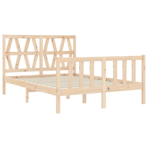 vidaXL Bed Frame without Mattress Double Solid Wood Pine