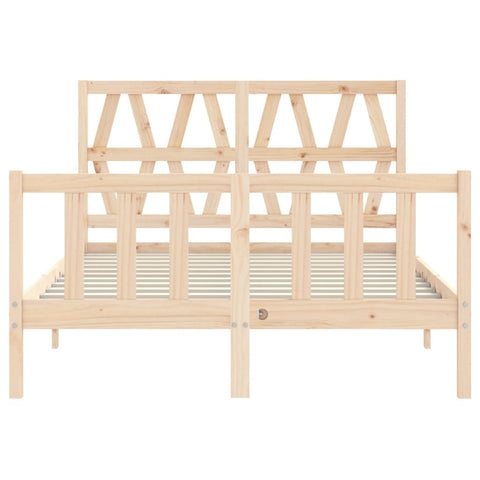 vidaXL Bed Frame without Mattress Double Solid Wood Pine