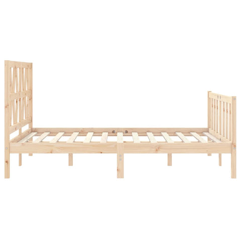 vidaXL Bed Frame without Mattress Double Solid Wood Pine