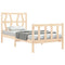 vidaXL Bed Frame without Mattress 90x200 cm Solid Wood Pine