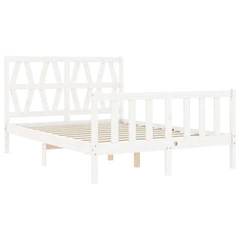 vidaXL Bed Frame without Mattress White 120x200 cm Solid Wood Pine