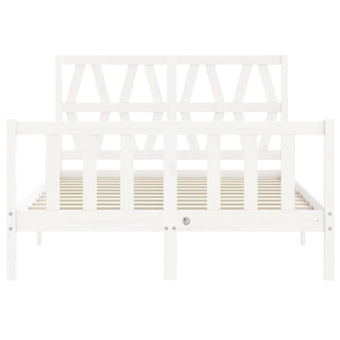 vidaXL Bed Frame without Mattress White 120x200 cm Solid Wood Pine