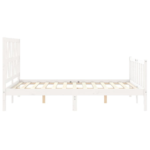 vidaXL Bed Frame without Mattress White 120x200 cm Solid Wood Pine