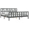 vidaXL Bed Frame without Mattress Grey 200x200 cm Solid Wood Pine