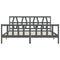 vidaXL Bed Frame without Mattress Grey 200x200 cm Solid Wood Pine