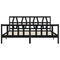 vidaXL Bed Frame without Mattress Black 200x200 cm Solid Wood Pine