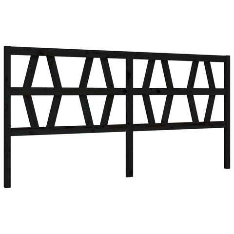 vidaXL Bed Frame without Mattress Black 200x200 cm Solid Wood Pine