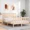 vidaXL Bed Frame without Mattress Double Solid Wood Pine