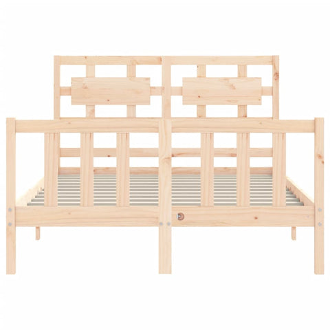 vidaXL Bed Frame without Mattress Double Solid Wood Pine