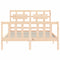 vidaXL Bed Frame without Mattress Double Solid Wood Pine