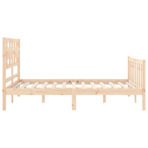 vidaXL Bed Frame without Mattress Double Solid Wood Pine