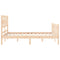 vidaXL Bed Frame without Mattress Double Solid Wood Pine
