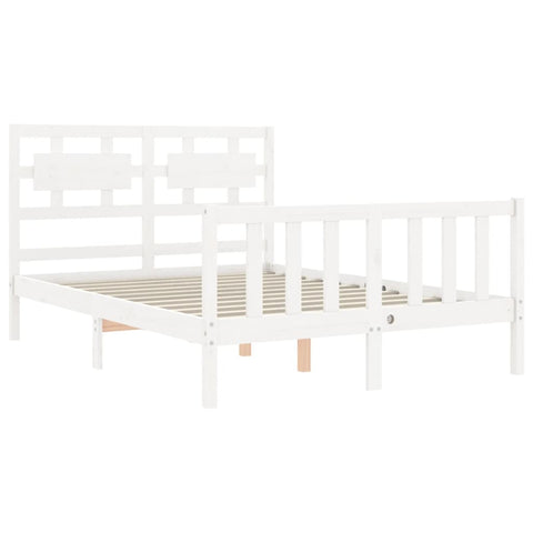 vidaXL Bed Frame without Mattress White 120x200 cm Solid Wood Pine