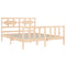 vidaXL Bed Frame without Mattress King Size Solid Wood Pine