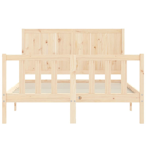 vidaXL Bed Frame without Mattress Double Solid Wood Pine