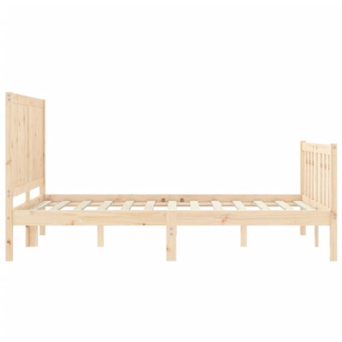 vidaXL Bed Frame without Mattress Double Solid Wood Pine
