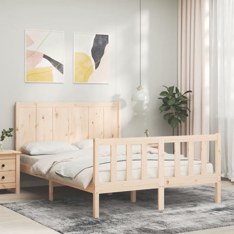 vidaXL Bed Frame without Mattress 140x200 cm Solid Wood Pine