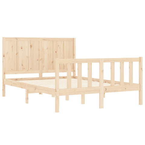 vidaXL Bed Frame without Mattress 140x200 cm Solid Wood Pine