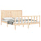 vidaXL Bed Frame without Mattress King Size Solid Wood Pine