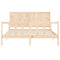 vidaXL Bed Frame without Mattress King Size Solid Wood Pine