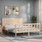 vidaXL Bed Frame without Mattress King Size Solid Wood Pine