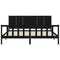 vidaXL Bed Frame without Mattress Black 200x200 cm Solid Wood Pine