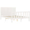 vidaXL Bed Frame without Mattress White 140x190 cm Solid Wood Pine