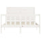 vidaXL Bed Frame without Mattress White 140x190 cm Solid Wood Pine