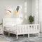 vidaXL Bed Frame without Mattress White 140x190 cm Solid Wood Pine