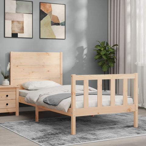 vidaXL Bed Frame without Mattress 90x200 cm Solid Wood Pine