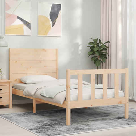 vidaXL Bed Frame without Mattress 90x200 cm Solid Wood Pine