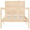 vidaXL Bed Frame without Mattress 100x200 cm Solid Wood Pine