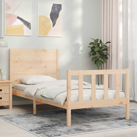 vidaXL Bed Frame without Mattress 100x200 cm Solid Wood Pine