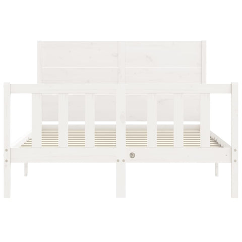 vidaXL Bed Frame without Mattress White 140x200 cm Solid Wood Pine