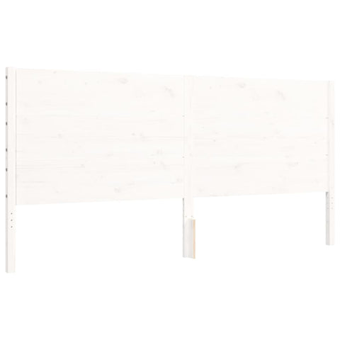 vidaXL Bed Frame without Mattress White 200x200 cm Solid Wood Pine