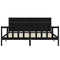 vidaXL Bed Frame without Mattress Black 200x200 cm Solid Wood Pine