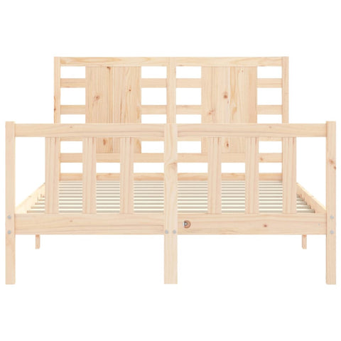 vidaXL Bed Frame without Mattress Double Solid Wood Pine