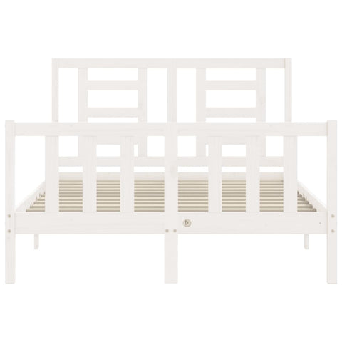 vidaXL Bed Frame without Mattress White 140x190 cm Solid Wood Pine
