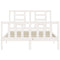 vidaXL Bed Frame without Mattress White 140x190 cm Solid Wood Pine