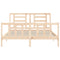 vidaXL Bed Frame without Mattress King Size Solid Wood Pine